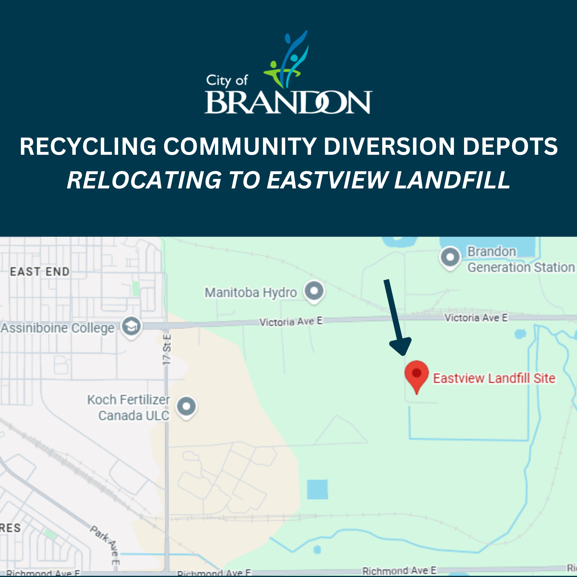 Map of Eastview Landfill Site