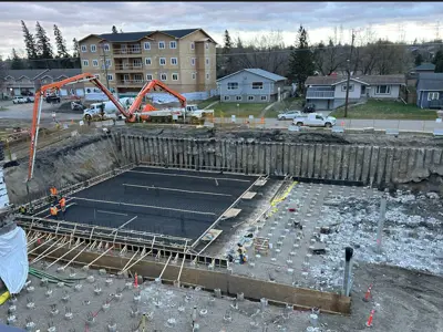 First Major Concrete Pour