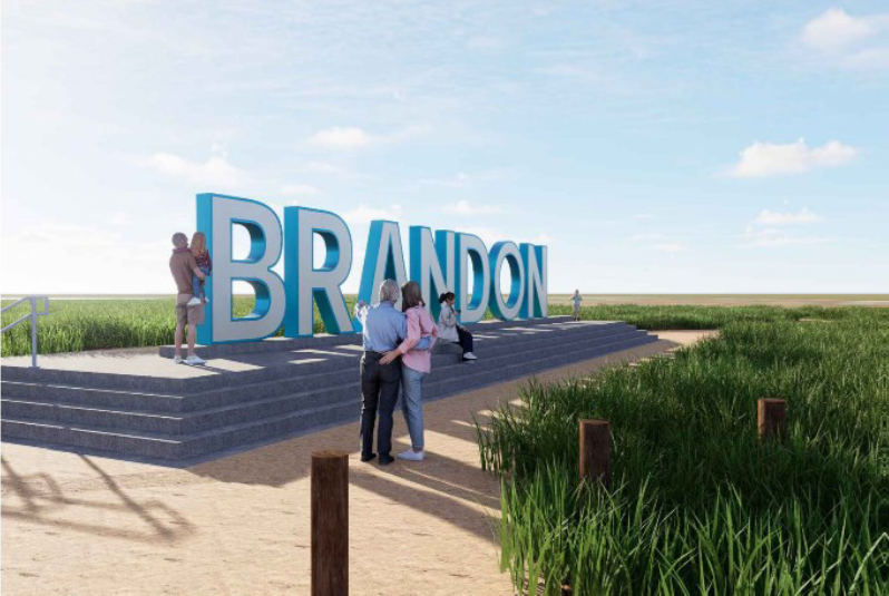 Rendering of Brandon sign
