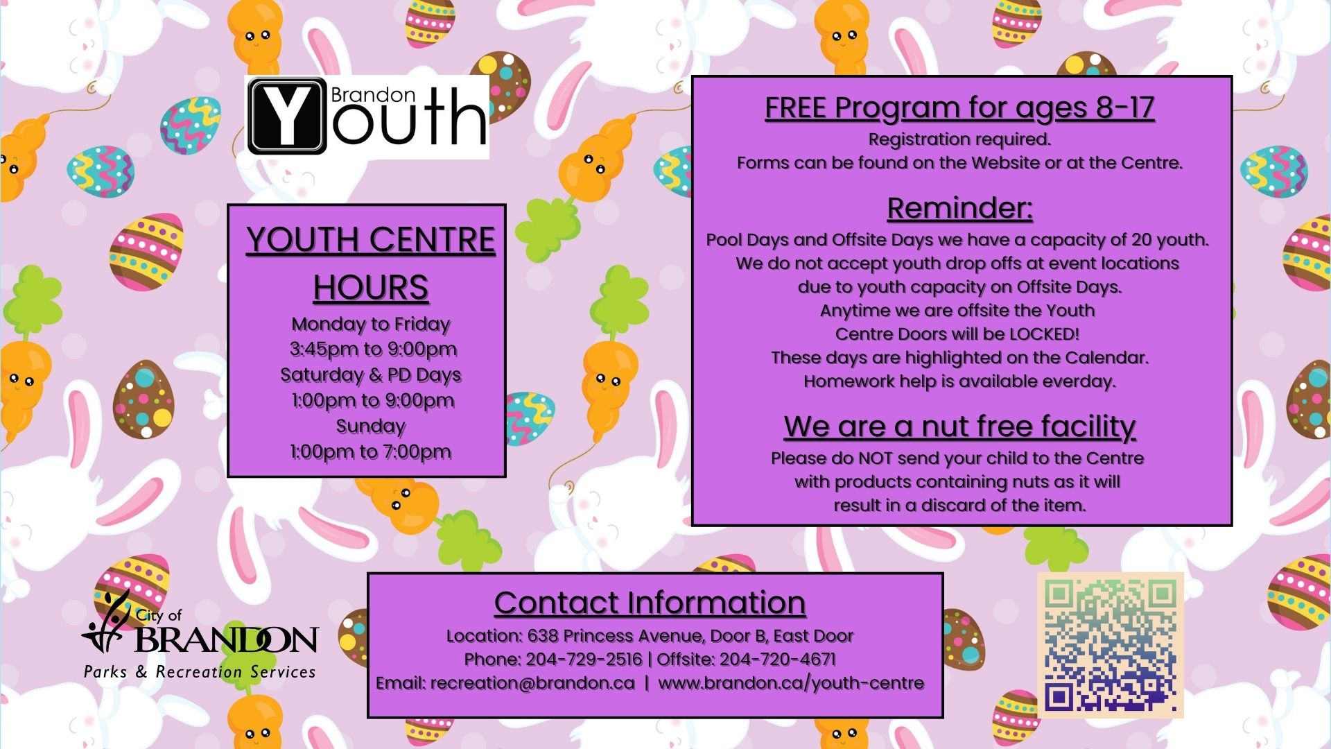 Youth Centre April 2026 Program Info