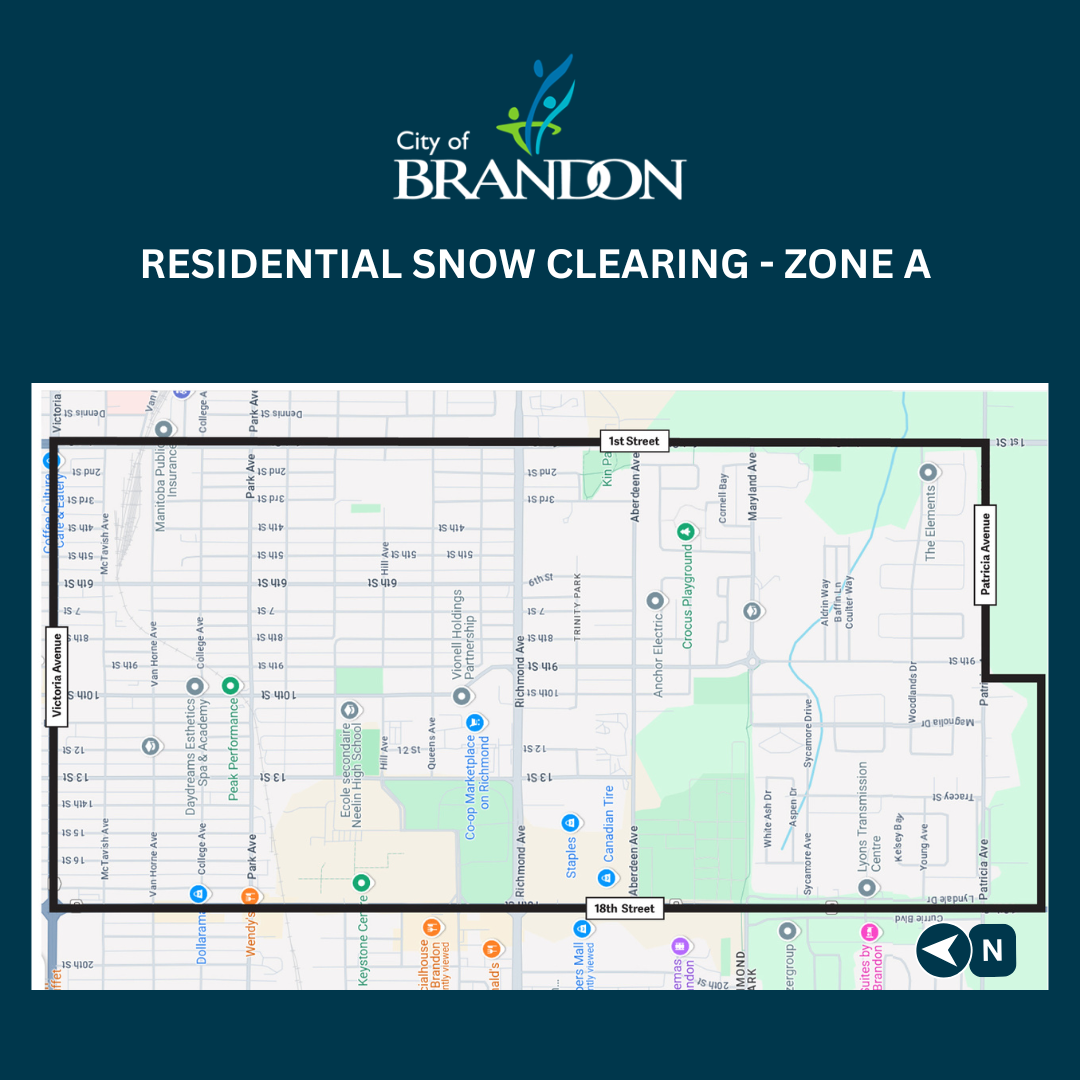 Residential Snow Clearing Map for Zone A