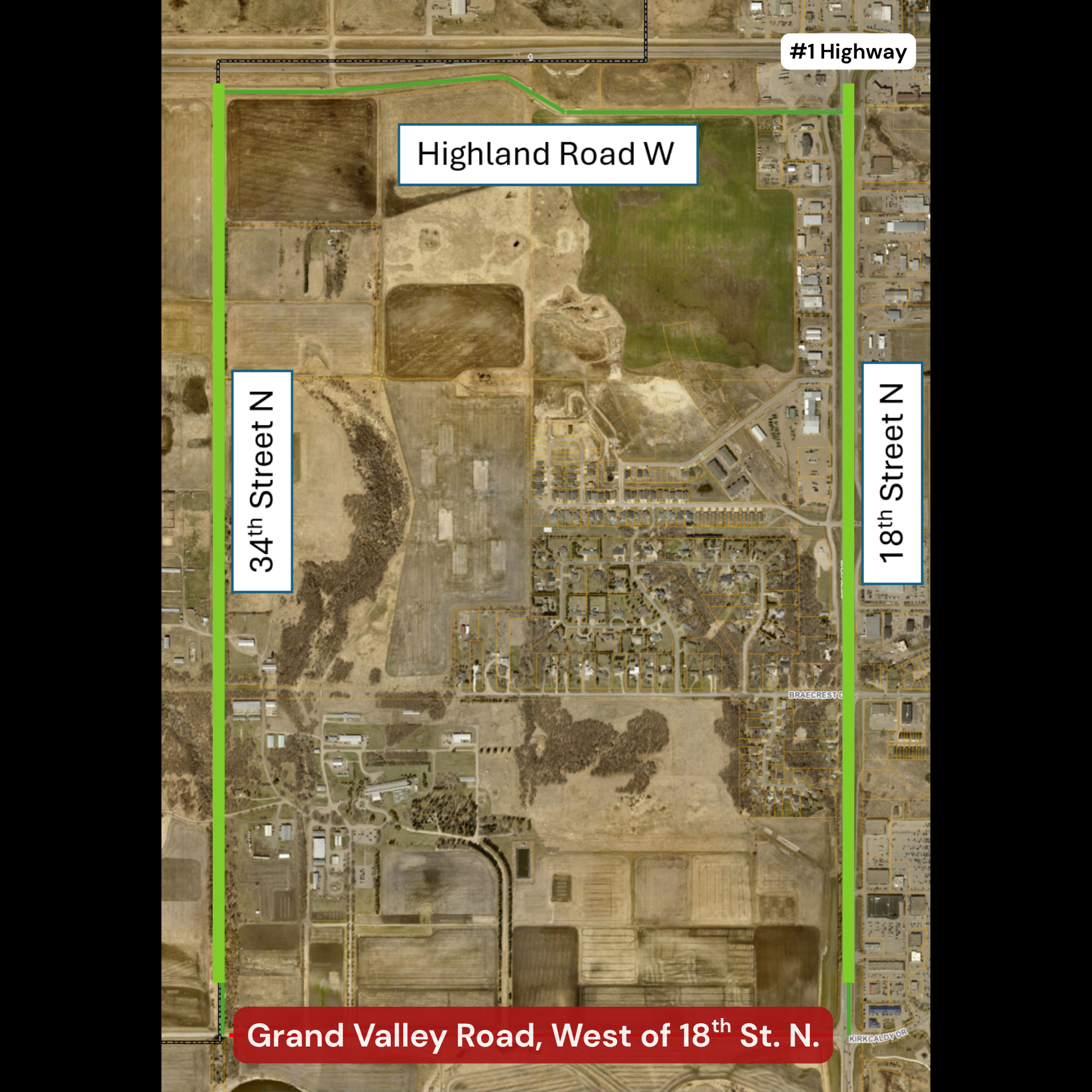 map of detour during road closure of Grand Valley Road