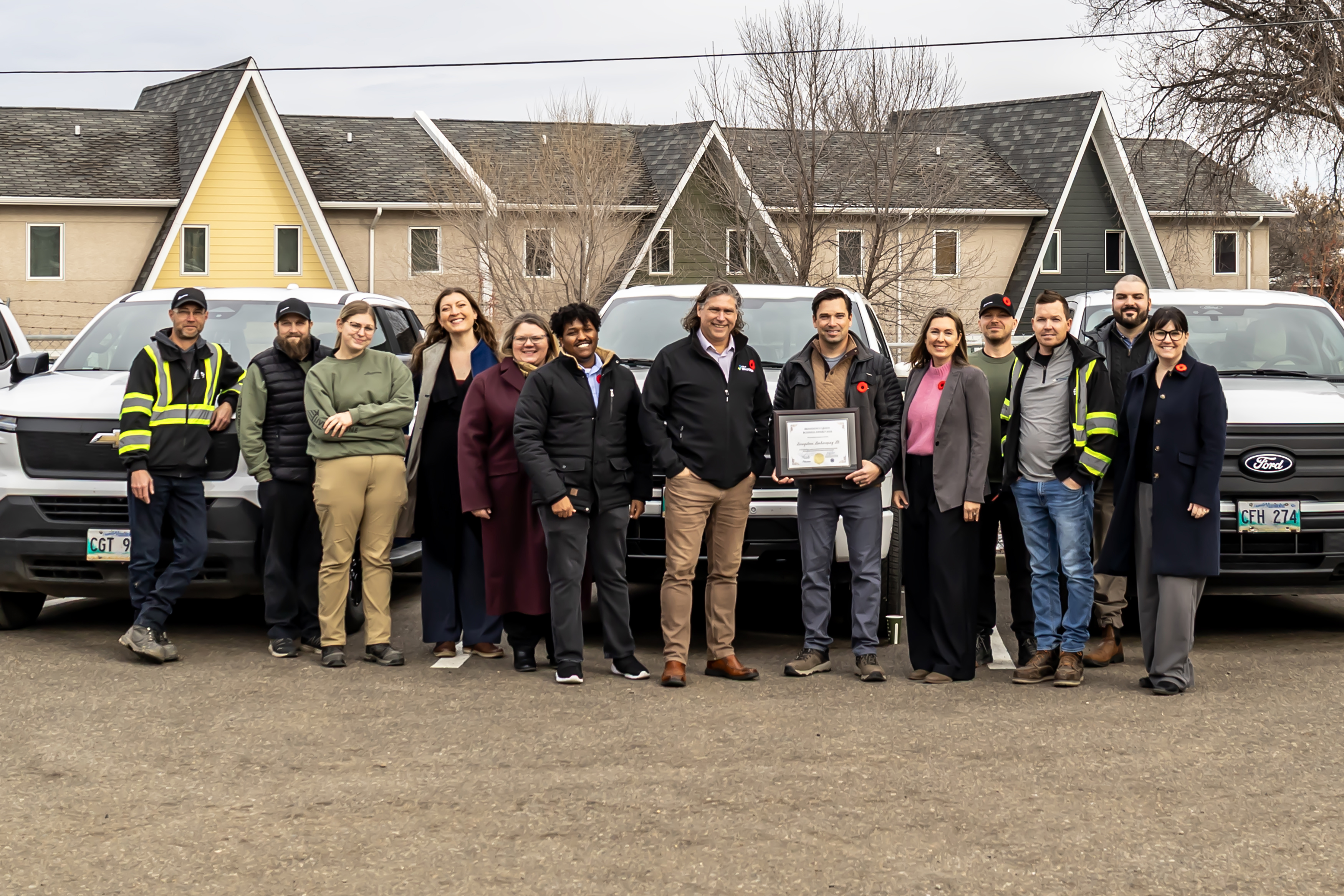 Group Photo of Livingstone Landscape Ltd. Receiving Green Business Award