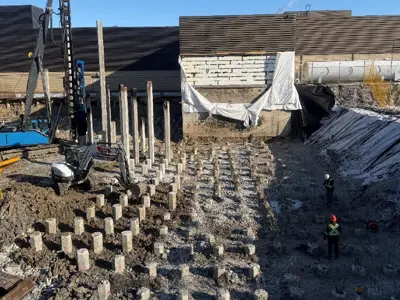 Pile cuts and base preparation