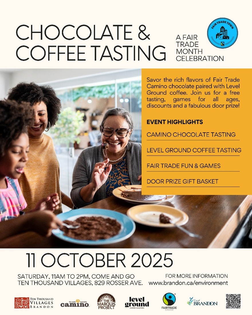 An image of Chocolate and Coffee Tasting Fair Trade Month celebration!
